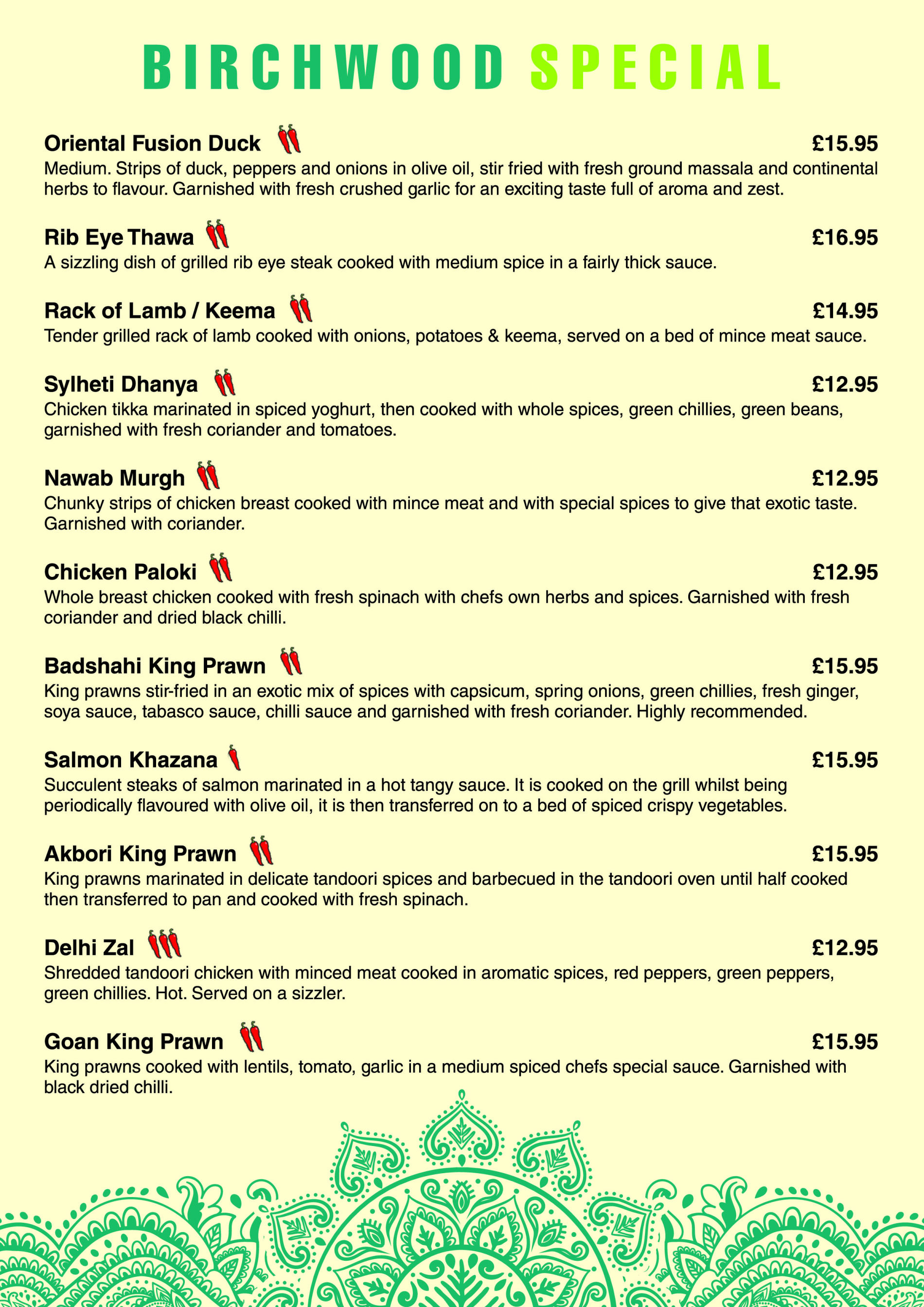 Birchwood Spice Special Dishes